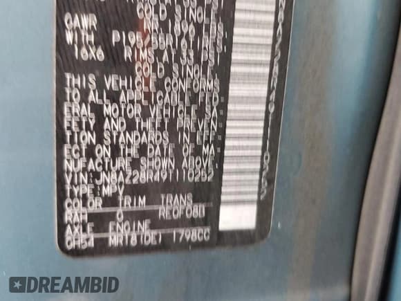 ✅ 2009 Nissan Cube SL • VIN: JN8AZ28R49T110252 • Lot: 75951584. Listed on Copart with 87,679 mi. Free auction sales archive from the USA and detailed vehicle history report at DreamBid. Image 12.