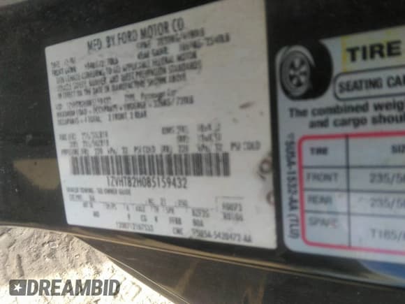 ✅ 2008 Ford Mustang GT Deluxe • VIN: 1ZVHT82H085159432 • Lot: 41028320. Listed on IAAI with 220,383 mi. Free auction sales archive from the USA and detailed vehicle history report at DreamBid. Image 9.