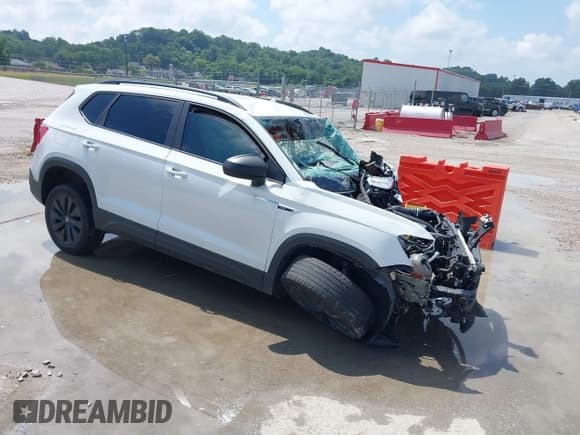 ✅ 2023 Volkswagen Taos S • VIN: 3VVCX7B20PM372186 • Lot: 42657327. Listed on IAAI with Not provided. Free auction sales archive from the USA and detailed vehicle history report at DreamBid. Image 1.