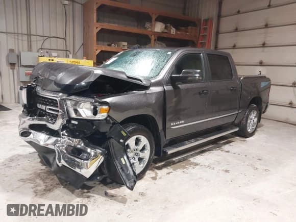 ✅ 2023 Ram 1500 Big Horn • VIN: 1C6RRFFG4PN667047 • Lot: 42300495. Listed on IAAI with 5,061 mi. Free auction sales archive from the USA and detailed vehicle history report at DreamBid. Image 2.