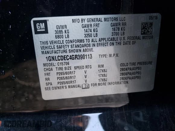 ✅ 2016 Chevrolet Tahoe Commercial • VIN: 1GNLCDEC4GR390113 • Lot: 86555114. Listed on Copart with 175,984 mi. Free auction sales archive from the USA and detailed vehicle history report at DreamBid. Image 14.