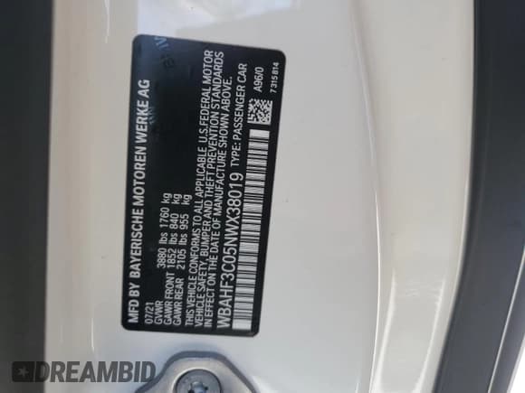 ✅ 2022 BMW Z4 sDrive30i • VIN: WBAHF3C05NWX38019 • Lot: 69311164. Listed on Copart with Not provided. Free auction sales archive from the USA and detailed vehicle history report at DreamBid. Image 12.