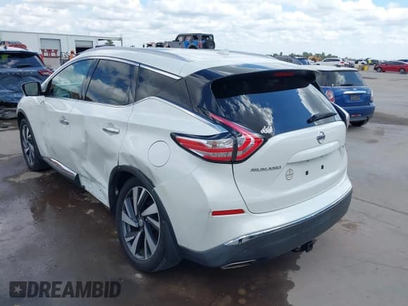 ✅ 2015 Nissan Murano S • VIN: 5N1AZ2MG0FN241397 • Lot: 43279582. Listed on IAAI with 92,766 mi. Free auction sales archive from the USA and detailed vehicle history report at DreamBid. Image 3.