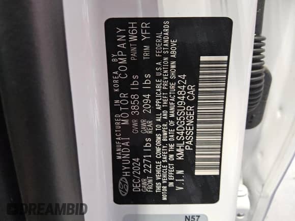 ✅ 2025 Hyundai Elantra SEL Convenience • VIN: KMHLS4DG5SU948424 • Lot: 90835265. Wystawiony na Copart z przebiegiem 11 226 mil. Bezpłatny archiwum sprzedaży aukcyjnych z USA i szczegółowy raport historii pojazdu na DreamBid. Zdjęcie 12.