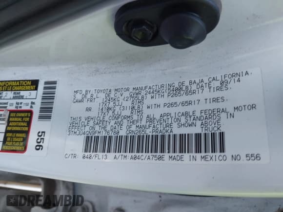 ✅ 2015 Toyota Tacoma PreRunner • VIN: 3TMJU4GN9FM176780 • Lot: 43704666. Wystawiony na IAAI z przebiegiem 193 692 mil. Bezpłatny archiwum sprzedaży aukcyjnych z USA i szczegółowy raport historii pojazdu na DreamBid. Zdjęcie 9.