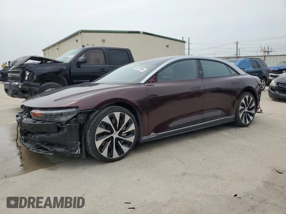 ✅ 2022 Lucid Air Grand Touring • VIN: 50EA1GBA8NA005072 • Lot: 66125904. Listed on Copart with 25,493 mi. Free auction sales archive from the USA and detailed vehicle history report at DreamBid. Image 1.