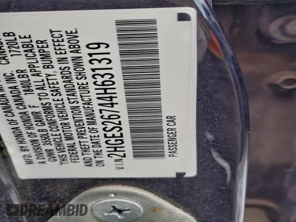 ✅ 2004 Honda Civic EX • VIN: 2HGES26744H631319 • Lot: 94529155. Listed on Copart with 36,990 mi. Free auction sales archive from the USA and detailed vehicle history report at DreamBid. Image 12.