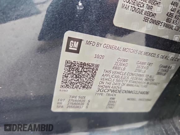 ✅ 2021 Chevrolet Silverado 1500 RST • VIN: 3GCPWDED0MG124836 • Lot: 94517835. Wystawiony na Copart z przebiegiem 95 634 mil. Bezpłatny archiwum sprzedaży aukcyjnych z USA i szczegółowy raport historii pojazdu na DreamBid. Zdjęcie 12.