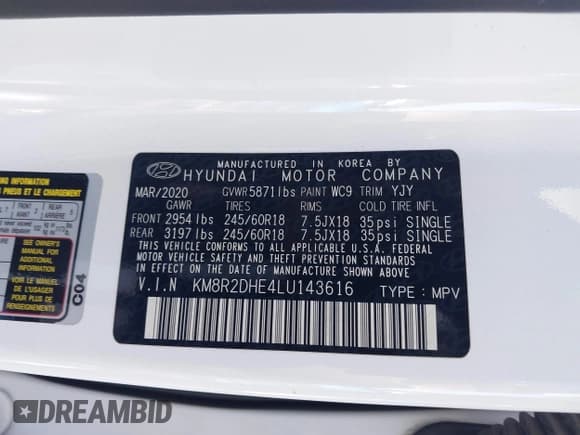 ✅ 2020 Hyundai Palisade SEL • VIN: KM8R2DHE4LU143616 • Лот: 40975860. Опубликован ранее на IAAI с пробегом 74 441 миль. Бесплатный доступ к архиву аукционных продаж из США и подробный отчёт об истории автомобиля на DreamBid. Изображение 9.