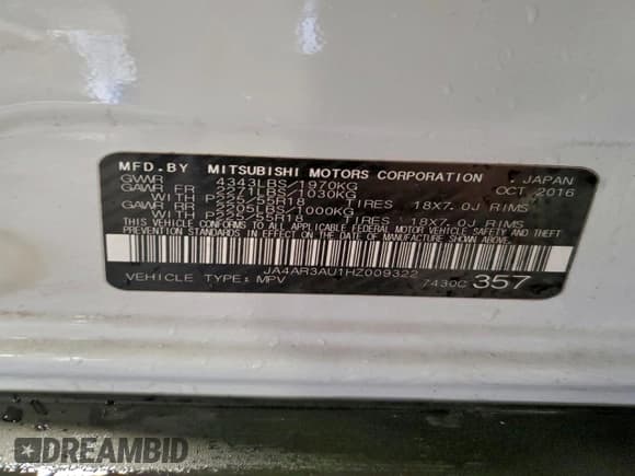 ✅ 2017 Mitsubishi Outlander ES • VIN: JA4AR3AU1HZ009322 • Lot: 95708985. Wystawiony na Copart z przebiegiem 32 426 mil. Bezpłatny archiwum sprzedaży aukcyjnych z USA i szczegółowy raport historii pojazdu na DreamBid. Zdjęcie 14.