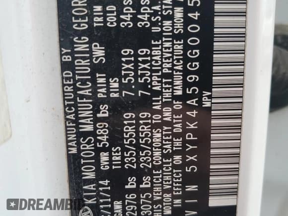 ✅ 2016 Kia Sorento SX • VIN: 5XYPK4A59GG004577 • Лот: 65205075. Опубликован ранее на Copart с пробегом 111 937 миль. Бесплатный доступ к архиву аукционных продаж из США и подробный отчёт об истории автомобиля на DreamBid. Изображение 13.