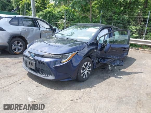 ✅ 2021 Toyota Corolla Hybrid LE • VIN: JTDEAMDE2MJ001859 • Lot: 42470837. Listed on IAAI with 120,280 mi. Free auction sales archive from the USA and detailed vehicle history report at DreamBid. Image 2.