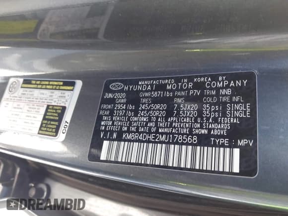 ✅ 2021 Hyundai Palisade SEL • VIN: KM8R4DHE2MU178568 • Лот: 41225789. Опубликован ранее на IAAI с пробегом 68 733 миль. Бесплатный доступ к архиву аукционных продаж из США и подробный отчёт об истории автомобиля на DreamBid. Изображение 9.