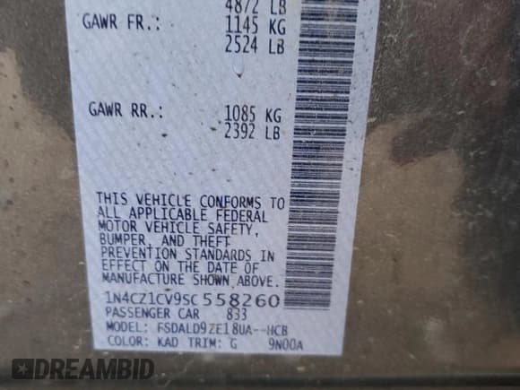 ✅ 2025 Nissan LEAF SV Plus • VIN: 1N4CZ1CV9SC558260 • Lot: 82169105. Listed on Copart with 11,985 mi. Free auction sales archive from the USA and detailed vehicle history report at DreamBid. Image 12.