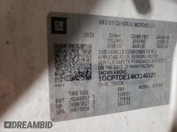 ✅ 2019 Chevrolet Colorado 4WD Z71 • VIN: 1GCPTDE14K1146123 • Лот: 59199655. Опубликован ранее на Copart с пробегом 99 414 миль. Бесплатный доступ к архиву аукционных продаж из США и подробный отчёт об истории автомобиля на DreamBid. Изображение 12.