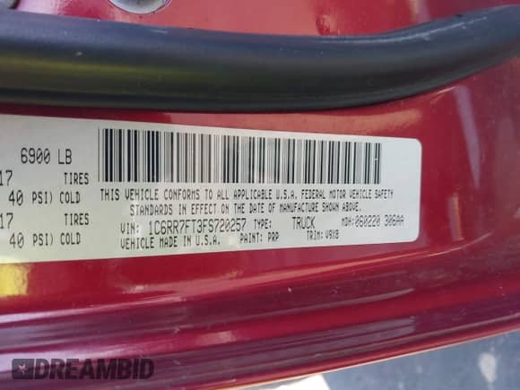 2015 Ram 1500 Express z VIN 1C6RR7FT3FS720257, wystawiony jako IAAI lot #42023090 z przebiegiem 136 089 mil mil oraz . Historia ofert i sprzedaży dostępna na DreamBid. Obrazek 9.