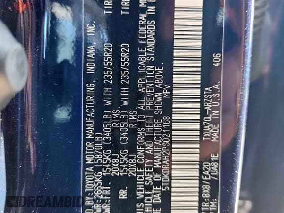 ✅ 2023 Toyota Highlander XSE • VIN: 5TDKDRAH2PS021168 • Lot: 81829865. Wystawiony na Copart z przebiegiem 44 339 mil. Bezpłatny archiwum sprzedaży aukcyjnych z USA i szczegółowy raport historii pojazdu na DreamBid. Zdjęcie 13.