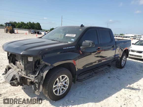 2019 Chevrolet Silverado 1500 RST with VIN 1GCPWDEK9KZ296777, listed as a Copart auction lot 52859685 with 77,742 mi miles and Salvage title. Bid and sale history available at DreamBid. Image 1.