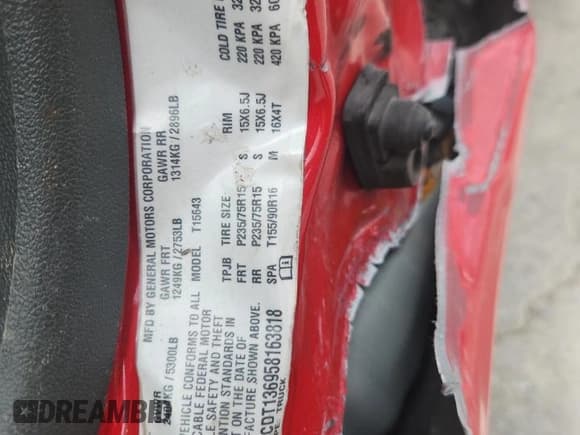 ✅ 2005 Chevrolet Colorado 1SC LS Z85 • VIN: 1GCDT136958163818 • Лот: 63475945. Опубликован ранее на Copart с пробегом Не указан. Бесплатный доступ к архиву аукционных продаж из США и подробный отчёт об истории автомобиля на DreamBid. Изображение 13.