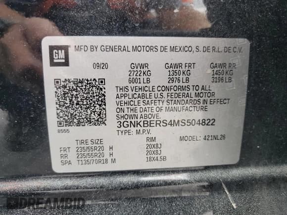 ✅ 2021 Chevrolet Blazer RS • VIN: 3GNKBERS4MS504822 • Lot: 85957465. Wystawiony na Copart z przebiegiem 37 109 mil. Bezpłatny archiwum sprzedaży aukcyjnych z USA i szczegółowy raport historii pojazdu na DreamBid. Zdjęcie 14.