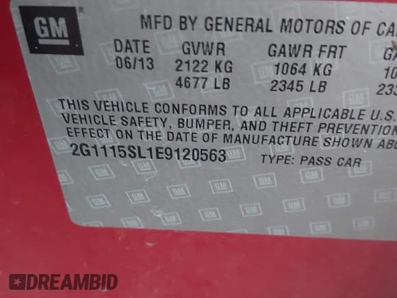 ✅ 2014 Chevrolet Impala LT • VIN: 2G1115SL1E9120563 • Lot: 43539159. Wystawiony na IAAI z przebiegiem 268 932 mil. Bezpłatny archiwum sprzedaży aukcyjnych z USA i szczegółowy raport historii pojazdu na DreamBid. Zdjęcie 9.