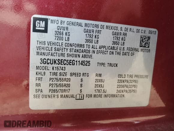 ✅ 2014 Chevrolet Silverado 1500 LTZ • VIN: 3GCUKSEC5EG114525 • Lot: 92488665. Wystawiony na Copart z przebiegiem 253 793 mil. Bezpłatny archiwum sprzedaży aukcyjnych z USA i szczegółowy raport historii pojazdu na DreamBid. Zdjęcie 12.