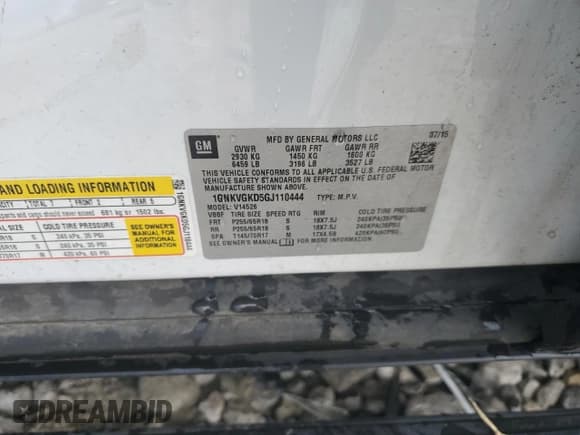 ✅ 2016 Chevrolet Traverse LT • VIN: 1GNKVGKD5GJ110444 • Lot: 66290885. Wystawiony na Copart z przebiegiem Nie podano. Bezpłatny archiwum sprzedaży aukcyjnych z USA i szczegółowy raport historii pojazdu na DreamBid. Zdjęcie 12.