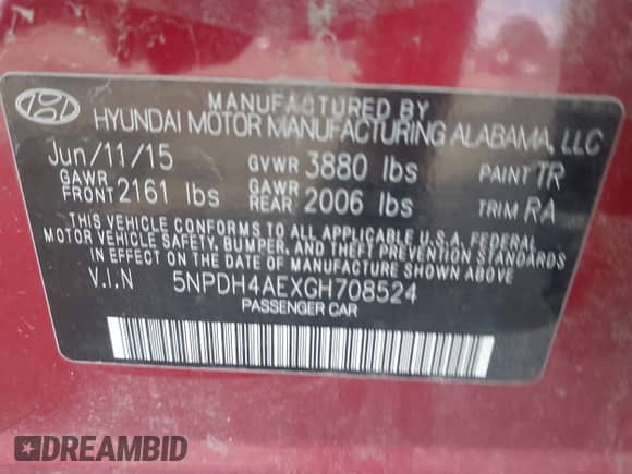 2016 Hyundai Elantra SE с VIN 5NPDH4AEXGH708524, выставлен на аукционе IAAI как лот 43324666 с пробегом Не указан миль и . История ставок и продаж доступна на DreamBid. Изображение 9.