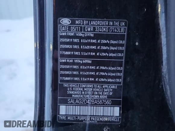 ✅ 2011 Land Rover LR4 HSE • VIN: SALAG2D42BA587560 • Lot: 92110965. Wystawiony na Copart z przebiegiem 153 950 mil. Bezpłatny archiwum sprzedaży aukcyjnych z USA i szczegółowy raport historii pojazdu na DreamBid. Zdjęcie 13.