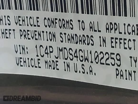 ✅ 2016 Jeep Cherokee Limited • VIN: 1C4PJMDS4GW102259 • Lot: 43564127. Wystawiony na IAAI z przebiegiem 90 496 mil. Bezpłatny archiwum sprzedaży aukcyjnych z USA i szczegółowy raport historii pojazdu na DreamBid. Zdjęcie 9.
