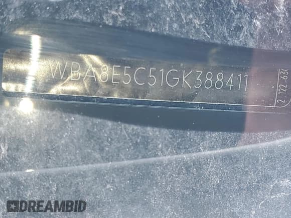 ✅ 2016 BMW 3 Series 328d • VIN: WBA8E5C51GK388411 • Lot: 78716194. Listed on Copart with 114,199 mi. Free auction sales archive from the USA and detailed vehicle history report at DreamBid. Image 12.