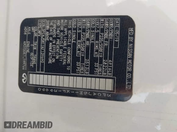 ✅ 2019 Infiniti QX50 Essential • VIN: 3PCAJ5M11KF139690 • Lot: 41760165. Listed on IAAI with 31,621 mi. Free auction sales archive from the USA and detailed vehicle history report at DreamBid. Image 9.