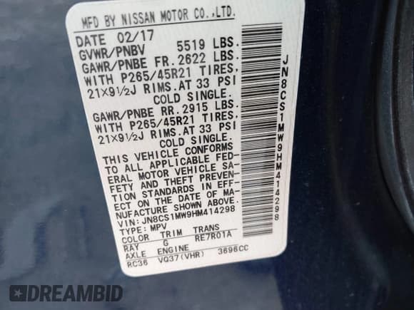 ✅ 2017 Infiniti QX70 • VIN: JN8CS1MW9HM414298 • Lot: 42927623. Wystawiony na IAAI z przebiegiem Nie podano. Bezpłatny archiwum sprzedaży aukcyjnych z USA i szczegółowy raport historii pojazdu na DreamBid. Zdjęcie 9.