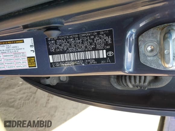 ✅ 2011 Toyota Prius I • VIN: JTDKN3DU8B0316743 • Лот: 43105467. Опубликован ранее на IAAI с пробегом 190 404 миль. Бесплатный доступ к архиву аукционных продаж из США и подробный отчёт об истории автомобиля на DreamBid. Изображение 9.