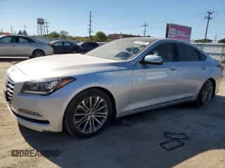 2016 Hyundai Genesis 3.8L z VIN KMHGN4JE8GU116353, wystawiony jako Copart lot #75102484 z przebiegiem 66 605 mil mil oraz Szkoda całkowita • Salvage title. Historia ofert i sprzedaży dostępna na DreamBid. Obrazek 1.