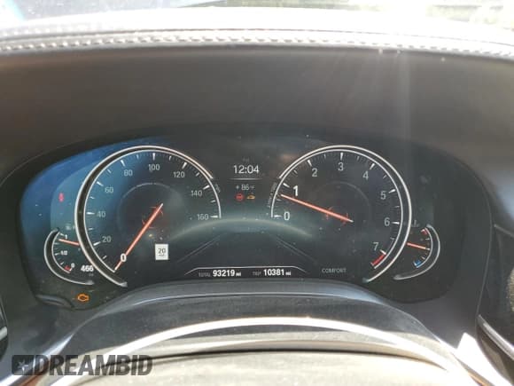 ✅ 2019 BMW 7 Series 750i xDrive • VIN: WBA7F2C50KB240539 • Lot: 63088095. Listed on Copart with 93,219 mi. Free auction sales archive from the USA and detailed vehicle history report at DreamBid. Image 9.