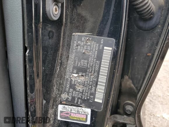 ✅ 2008 Hyundai Santa Fe GLS • VIN: 5NMSG13D78H188858 • Лот: 92222215. Опубликован ранее на Copart с пробегом 214 407 миль. Бесплатный доступ к архиву аукционных продаж из США и подробный отчёт об истории автомобиля на DreamBid. Изображение 12.