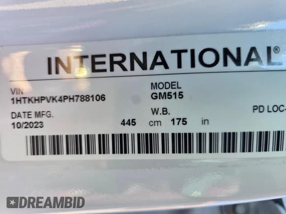 ✅ 2023 Chevrolet Silverado 1500 • VIN: 1HTKHPVK4PH788106 • Лот: 85949515. Опубликован ранее на Copart с пробегом 159 миль. Бесплатный доступ к архиву аукционных продаж из США и подробный отчёт об истории автомобиля на DreamBid. Изображение 10.