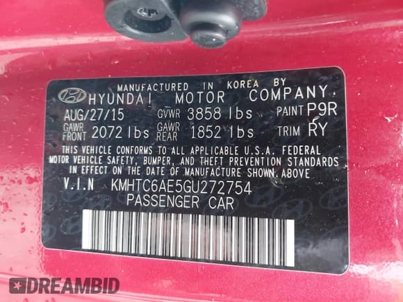 ✅ 2016 Hyundai Veloster Turbo Rally Edition • VIN: KMHTC6AE5GU272754 • Лот: 41955708. Опубликован ранее на IAAI с пробегом 68 833 миль. Бесплатный доступ к архиву аукционных продаж из США и подробный отчёт об истории автомобиля на DreamBid. Изображение 9.