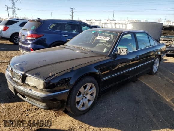 ✅ 2001 BMW 7 Series 740iL • VIN: WBAGH83481DP32193 • Lot: 83438404. Listed on Copart with 133,796 mi. Free auction sales archive from the USA and detailed vehicle history report at DreamBid. Image 1.