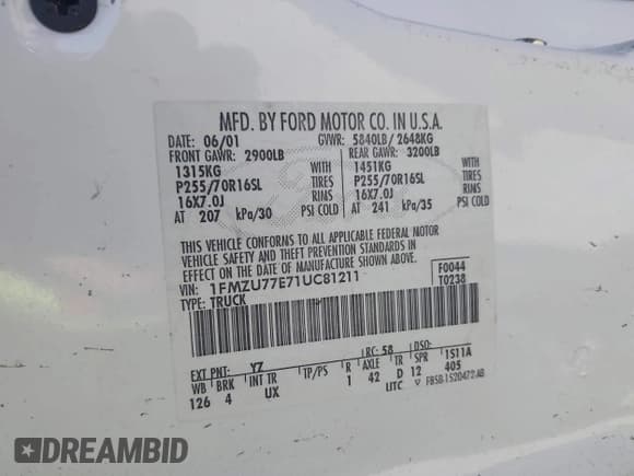 ✅ 2001 Ford Explorer Sport Trac • VIN: 1FMZU77E71UC81211 • Lot: 42773952. Wystawiony na IAAI z przebiegiem 195 382 mil. Bezpłatny archiwum sprzedaży aukcyjnych z USA i szczegółowy raport historii pojazdu na DreamBid. Zdjęcie 9.
