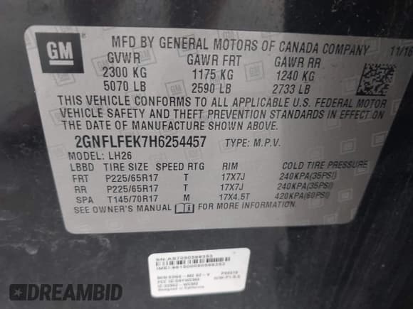 ✅ 2017 Chevrolet Equinox LT • VIN: 2GNFLFEK7H6254457 • Лот: 42528016. Опубликован ранее на IAAI с пробегом 164 056 миль. Бесплатный доступ к архиву аукционных продаж из США и подробный отчёт об истории автомобиля на DreamBid. Изображение 9.