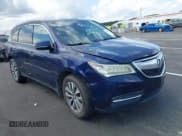 ✅ 2015 Acura MDX Technology • VIN: 5FRYD4H46FB007744 • Lot: 43054668. Listed on IAAI with 274,550 mi. Free auction sales archive from the USA and detailed vehicle history report at DreamBid. Image 1.