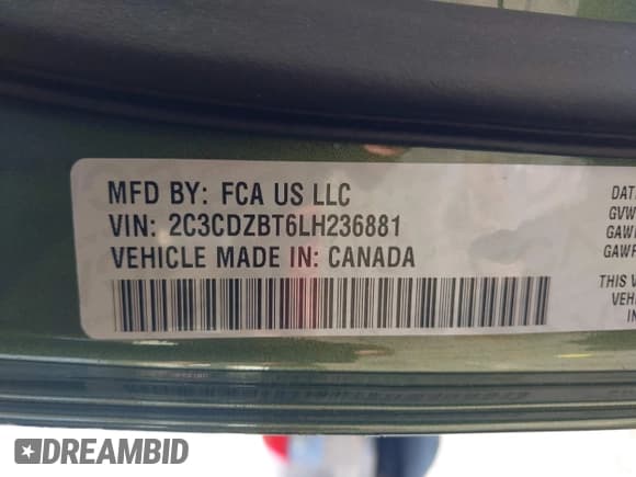 ✅ 2020 Dodge Challenger R/T 50th Anniversary • VIN: 2C3CDZBT6LH236881 • Lot: 42863407. Wystawiony na IAAI z przebiegiem 31 133 mil. Bezpłatny archiwum sprzedaży aukcyjnych z USA i szczegółowy raport historii pojazdu na DreamBid. Zdjęcie 9.