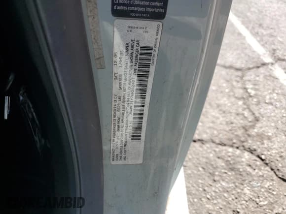 ✅ 2006 Volkswagen Beetle • VIN: 3VWRF31Y76M312427 • Lot: 71279795. Wystawiony na Copart z przebiegiem 111 098 mil. Bezpłatny archiwum sprzedaży aukcyjnych z USA i szczegółowy raport historii pojazdu na DreamBid. Zdjęcie 12.