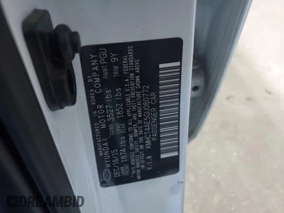 ✅ 2016 Hyundai Accent SE • VIN: KMHCT4AE5GU080772 • Lot: 69993635. Wystawiony na Copart z przebiegiem 100 462 mil. Bezpłatny archiwum sprzedaży aukcyjnych z USA i szczegółowy raport historii pojazdu na DreamBid. Zdjęcie 12.