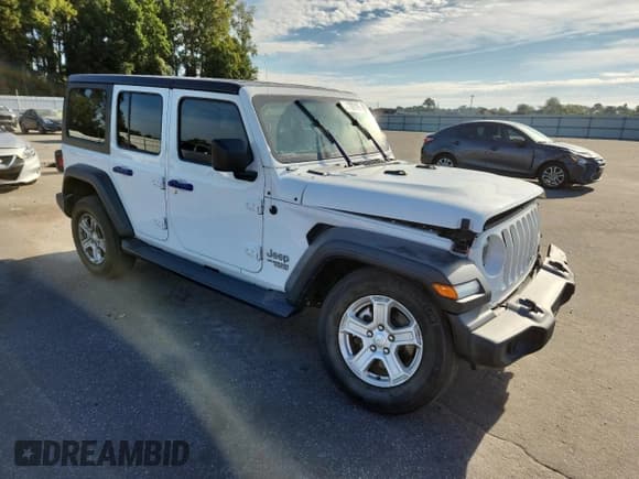✅ 2020 Jeep Wrangler Unlimited Sport S • VIN: 1C4HJXDNXLW220312 • Lot: 85707445. Listed on Copart with 124,689 mi. Free auction sales archive from the USA and detailed vehicle history report at DreamBid. Image 4.