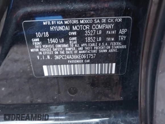 ✅ 2019 Hyundai Accent SE • VIN: 3KPC24A36KE061757 • Лот: 41273312. Опубликован ранее на IAAI с пробегом 91 505 миль. Бесплатный доступ к архиву аукционных продаж из США и подробный отчёт об истории автомобиля на DreamBid. Изображение 9.