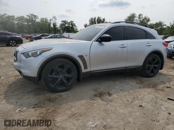 ✅ 2017 Infiniti QX70 • VIN: JN8CS1MW0HM413203 • Lot: 59965655. Listed on Copart with 50,931 mi. Free auction sales archive from the USA and detailed vehicle history report at DreamBid. Image 1.