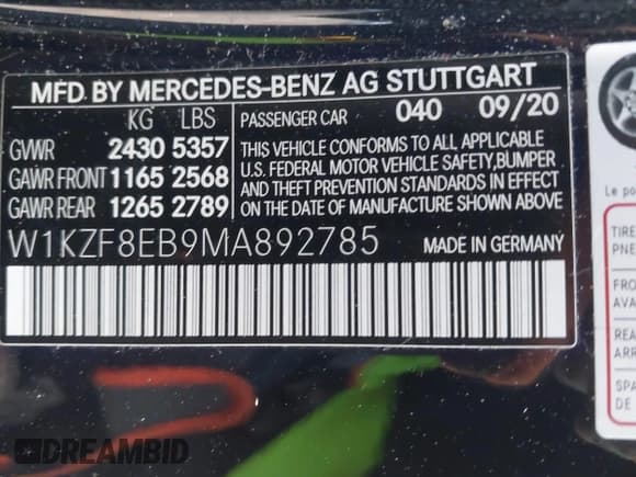 ✅ 2021 Mercedes-Benz E 350 • VIN: W1KZF8EB9MA892785 • Lot: 41453113. Listed on IAAI with 34,452 mi. Free auction sales archive from the USA and detailed vehicle history report at DreamBid. Image 9.
